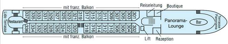 MS Annabelle: Deckplan Oriondeck