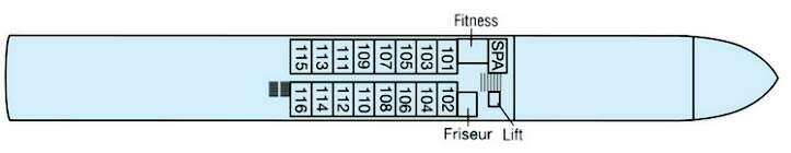 MS Annabelle: Deckplan Neptundeck