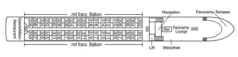 MS Alisa: Deckplan Oriondeck