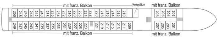 MS Amina: Deckplan Saturndeck