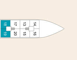 MS Aurora: Deckplan unteres Deck