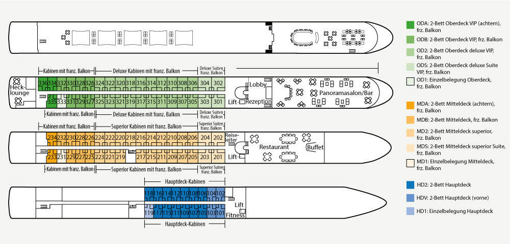 MS Gentleman: Deckplan