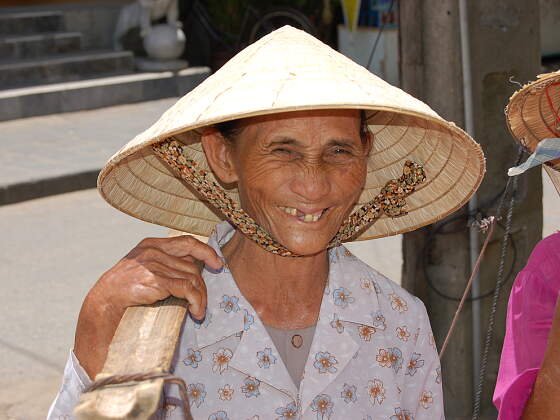 traditioneller Vietnamesen Hut, Reisbauer (Non la)