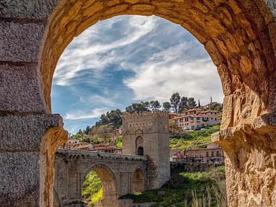 Spanien, Kastilien: Arc Brücke in Toledo