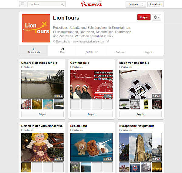 Lion Tours auf Pinterest
