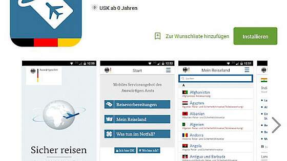 Wichtige Apps für Ihre Reise