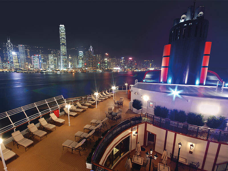 Weltreise mit Queen Elizabeth: Blick auf Hongkong