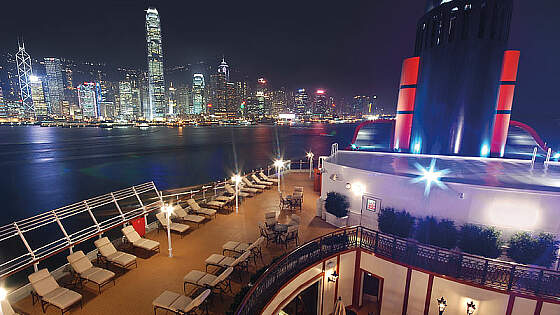 Weltreise mit Queen Elizabeth: Blick auf Hongkong