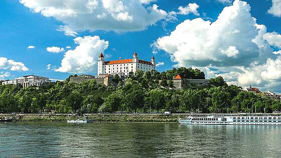 Die Donau: Bratislava mit Burg