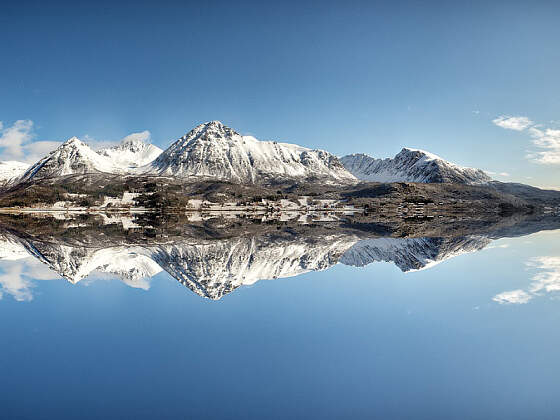 Fjord in Spitzbergen, Norwegen