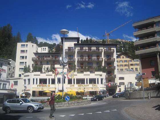 im Zentrum von St. Moritz, Schweiz