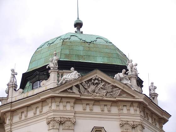 Wien: Schloss Belvedere - grüne Kuppel