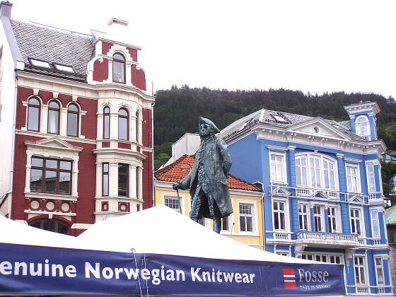 Holberg-Denkmal in Bergen, Norwegen