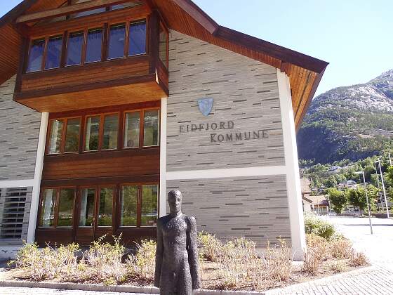 die Kommune Eidfjord am Eidfjord, Norwegen