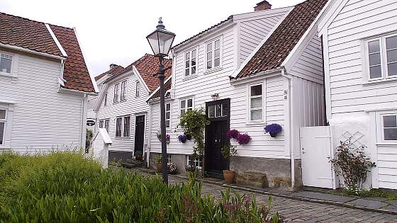 Altstadtgasse in Stavanger, Norwegen