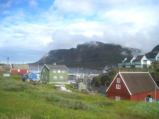 Häuser in Qeqertarsuaq, Grönland