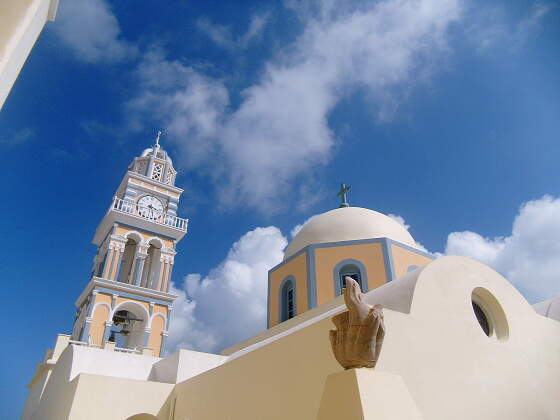 Kathedrale von Santorin in Thira, Griechenland