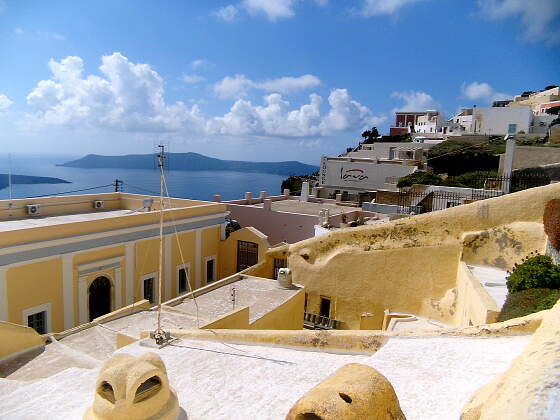 Altstadt von Thira auf Santorin, Griechenland