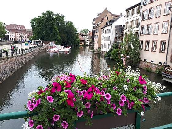 Brücke über die Ill in Straßburg, Frankreich