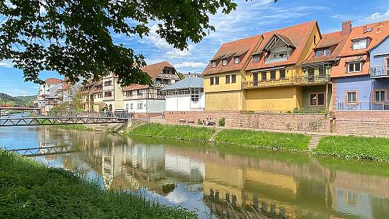 Wertheim: Blick auf die Tauber und Altstadt