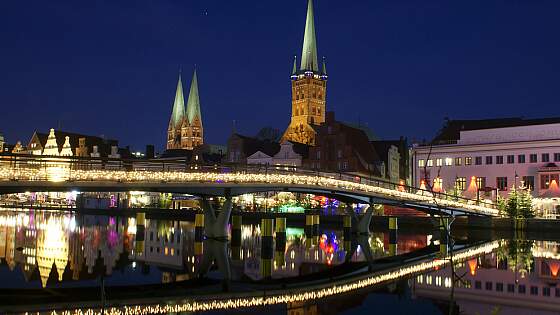 Adventzeit an der Obertrave in Lübeck