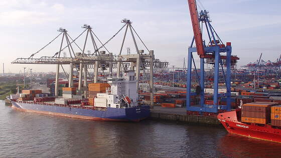Burchardkai im Hamburger Hafen