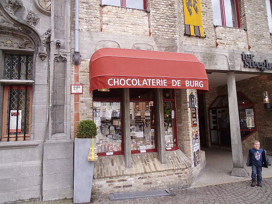 Chocolaterie in Brügge, Belgien