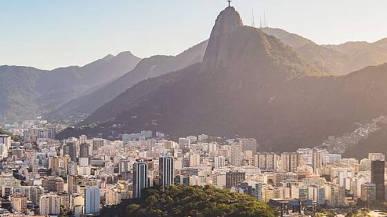 Blick auf Rio de Janeiro und Corcovado