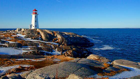 Peggys Cove Leuchtturm in Nova Scotia, Kanada