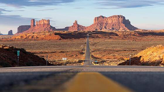 Straße zum Monument Valley / Arizona, USA