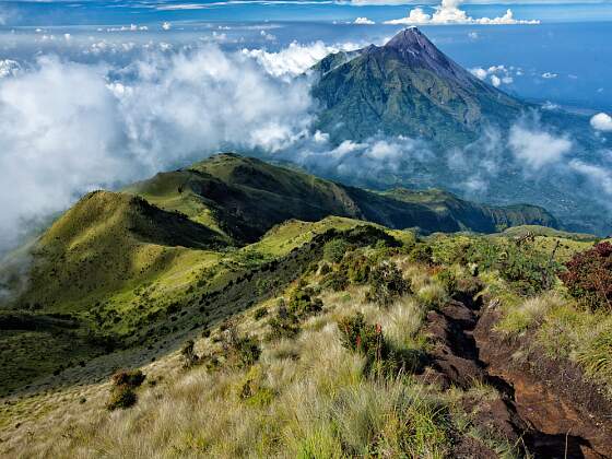 Vulkan Merapi auf Java, Indonesien