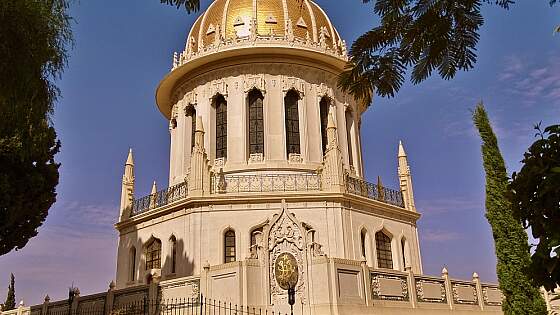 Israel: Tempel Bahai Garten in Haifa