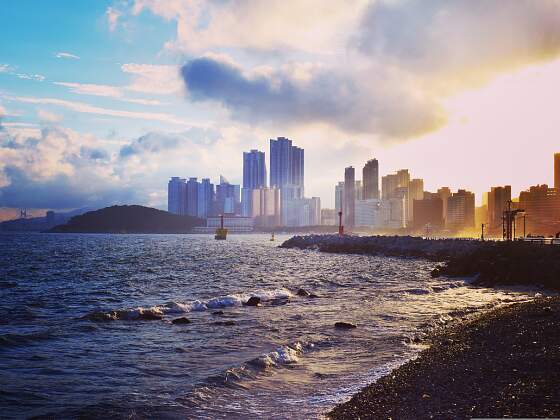 Busan an der Koreastraße, Südkorea