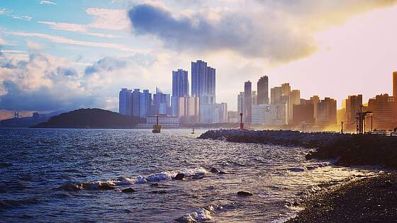 Busan an der Koreastraße, Südkorea