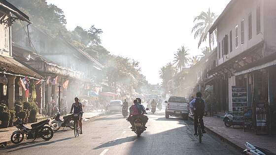 Stadtleben in Luang Prabang, Laos