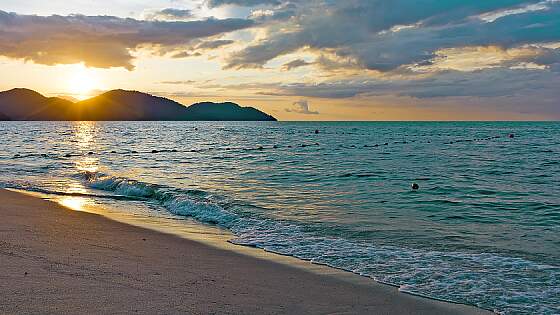 Strand auf der Insel Penang, Malaysia