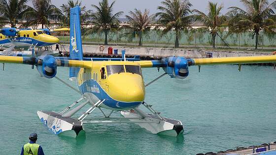 Wasserflugzeug in Male, Malediven