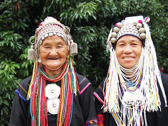 Frauen aus dem Volk der Akha, Chiang Rai