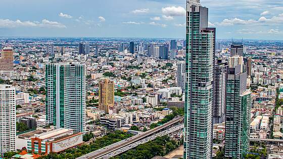 Blick auf Bangkok, Thailand