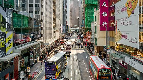 Einkaufsstraße in Hongkong