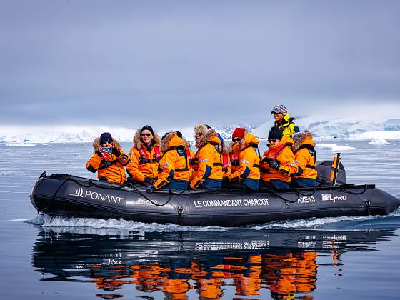 Landerkundungen der Antarktis in Zodiacbooten