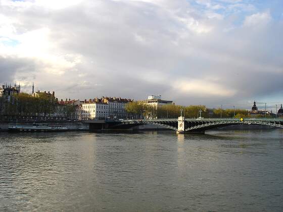 Rhone und Quai de General in Lyon, Frankreich