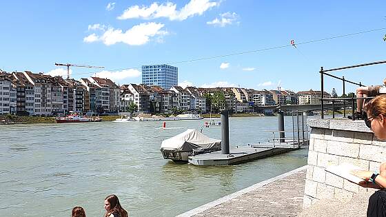Fähre über den Rhein in Basel