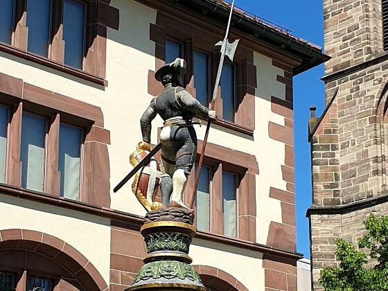 Sevogelbrunnen in Basel, Schweiz