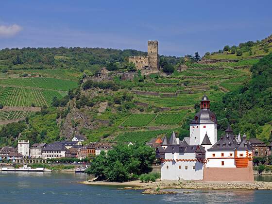 am Rhein: Burgen Pfalzgrafenstein und Gutenfels