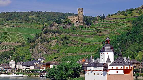 am Rhein: Burgen Pfalzgrafenstein und Gutenfels
