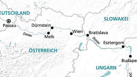 Route Donausonate - Donaukreuzfahrt mit MS Amelia