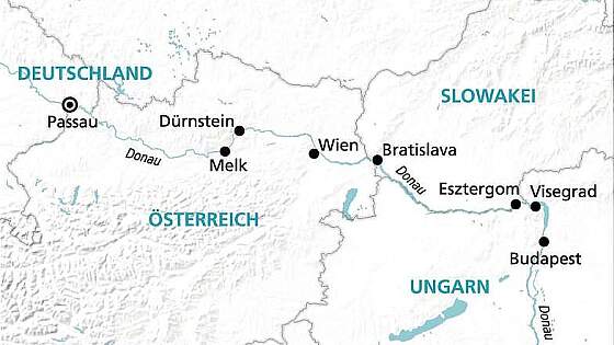Route: Donauquartett - Donaukreuzfahrt mit MS Ariana