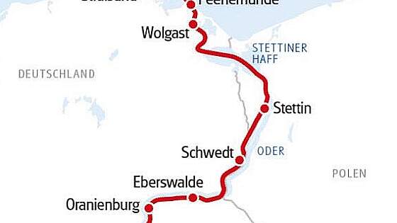 Routenkarte Rad & Schiff MS Princess: Ostseeinseln & Oder