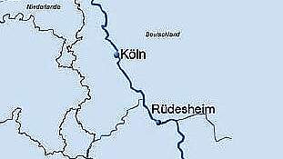 Routenkarte MS Gerard Schmitter: Reiseperle auf dem Rhein